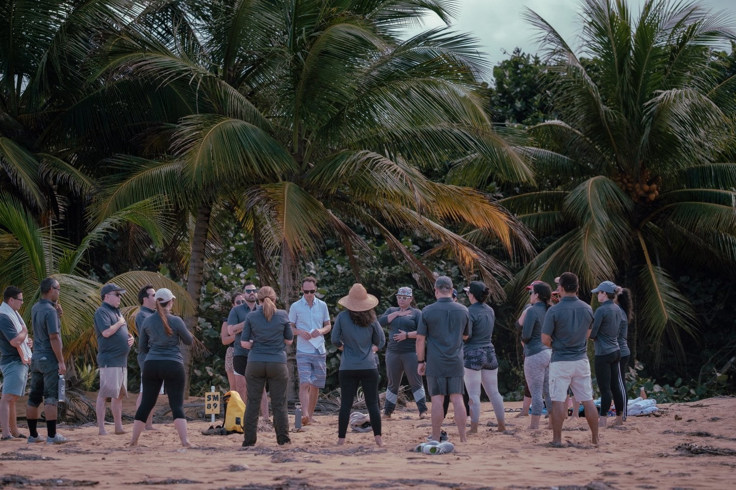 Group meditation at a Makayla Maniscalco international wellness retreat